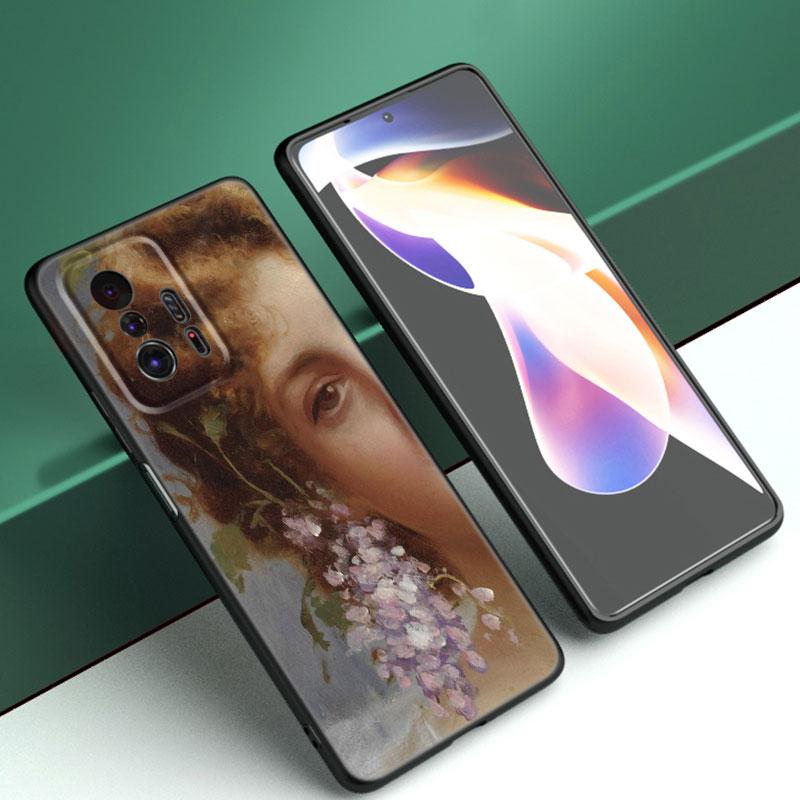 Michelangelo Adam Fresko Kunst Handyhülle Für Xiaomi Mi A2 8 9 SE Note 10 10T 11 12 Lite 9T 11T 12S 12T Pro A3 6X 12X Schwarze Hülle