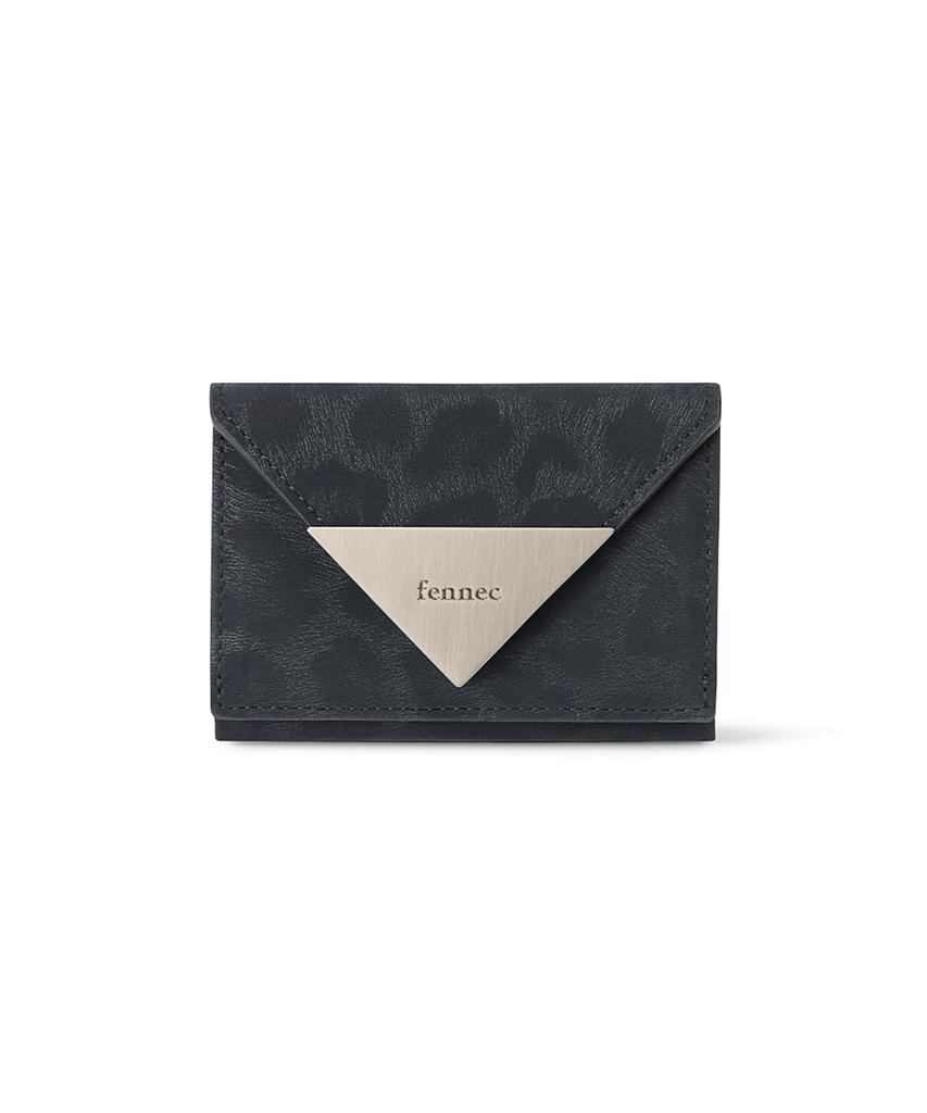 Fennec Triangle Triple Wallet - Leopard Navy