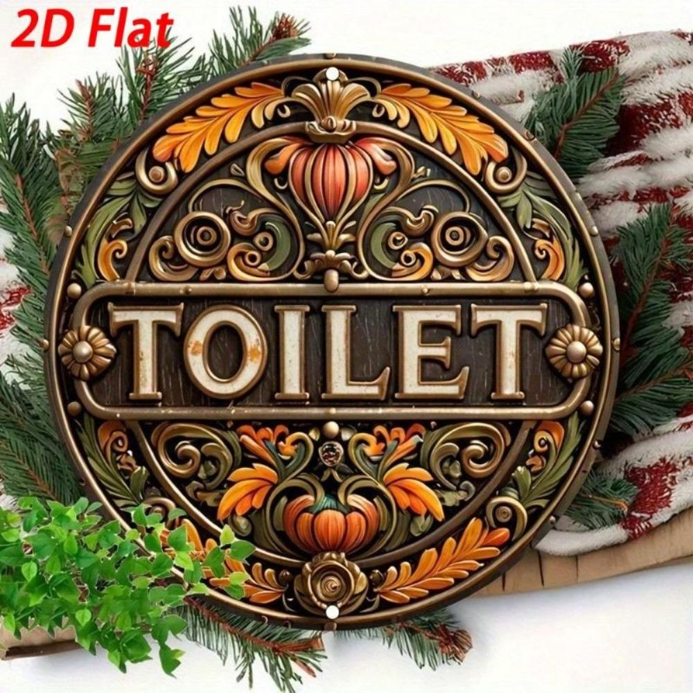 Vintage Metal Toilet Sign 20x30cm Humorous Home Outdoor Decor