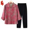 Elderly Women's Plus Size Spring/Summer Casual Shirt Set