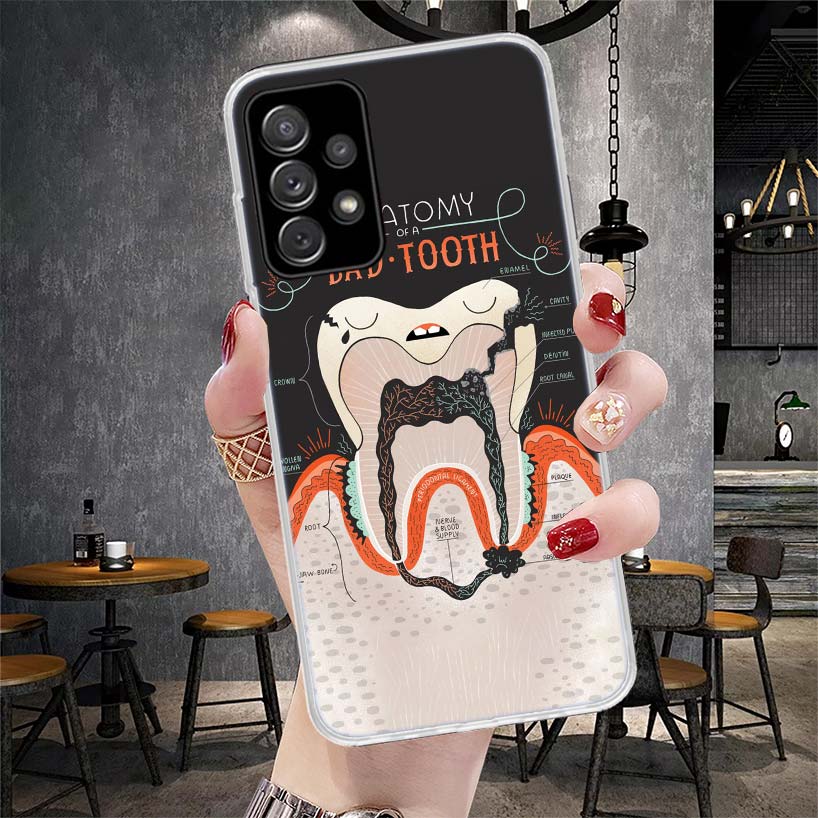 Wisdom Teeth Dentist Tooth Soft Phone Case For Samsung Galaxy A13 A14 A15 A16 A17 A53 A54 A55 A56 A57 A33 A34 A35 A36 A37 A23 A2
