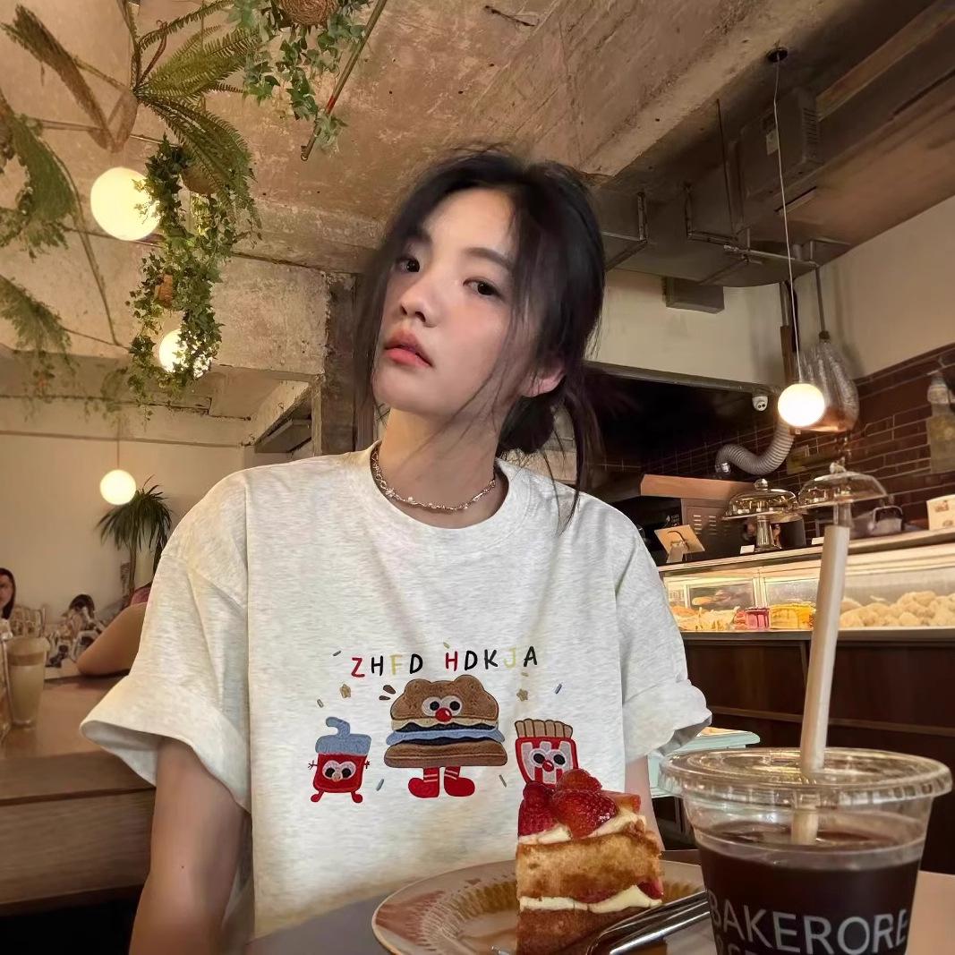 

Women s Oversized Gray Cotton T-Shirt - New 2025 Loose-Fit Design 3XL