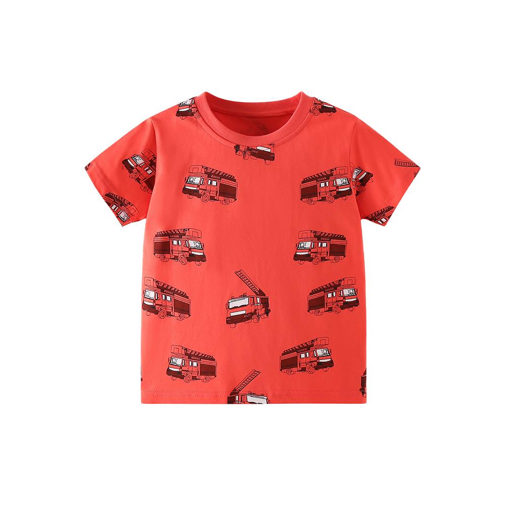 

Children s Cartoon Car T-shirt - Spring/Summer 2026, Short-Sleeve, Round Neck 7 Years (130cm)