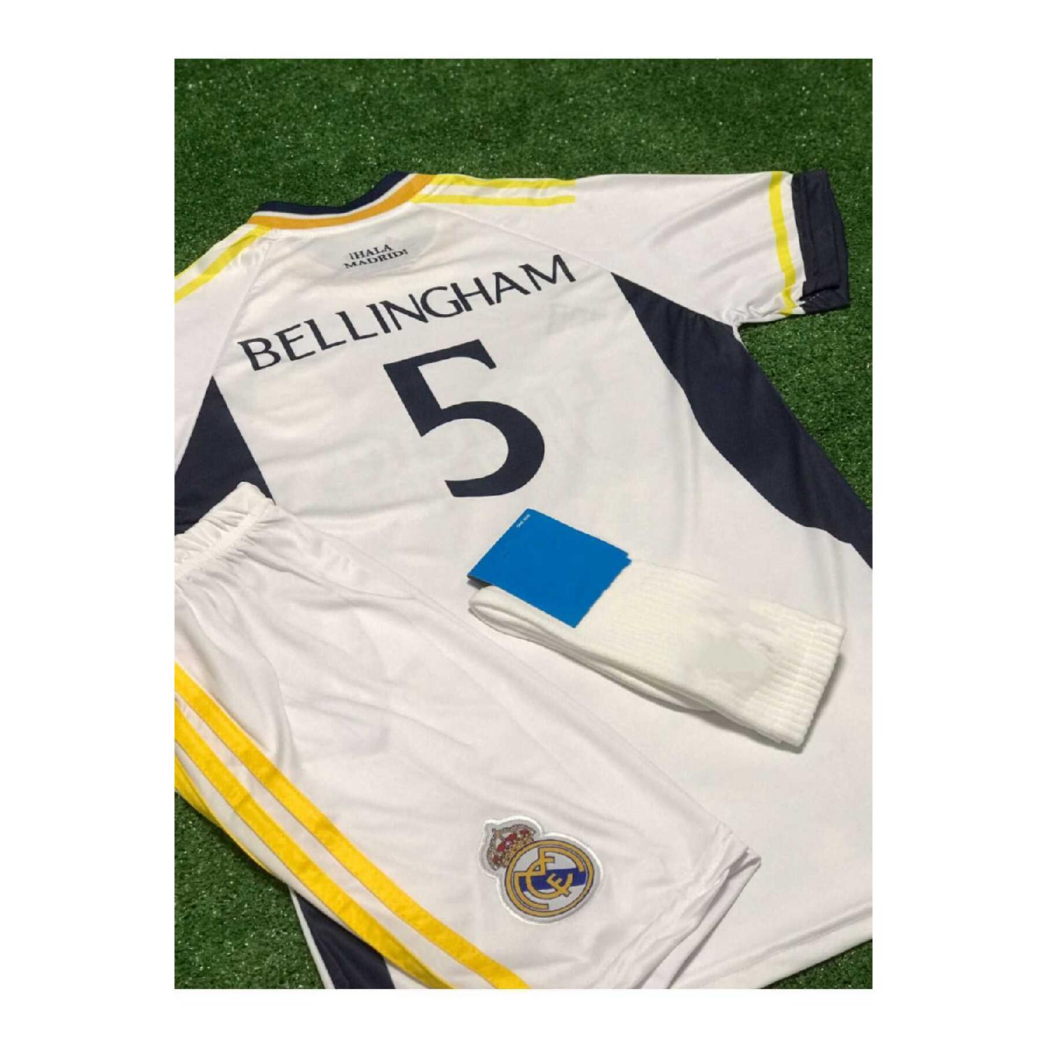 

Новый сезон 2023/24 Jude Bellingham Home Kids, трикотажные шорты, комплект из 3 носков