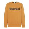 Timberland Men's Northwood Wordmark Logo Brushed Back Crew Neck Sweatshirt, Wheat Boot, Size Small, TB0A4455P471