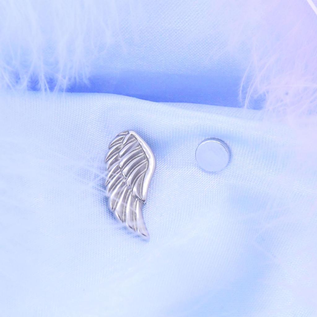 Stainless Steel Angel Wings Magnetic Ear Cuff Earring