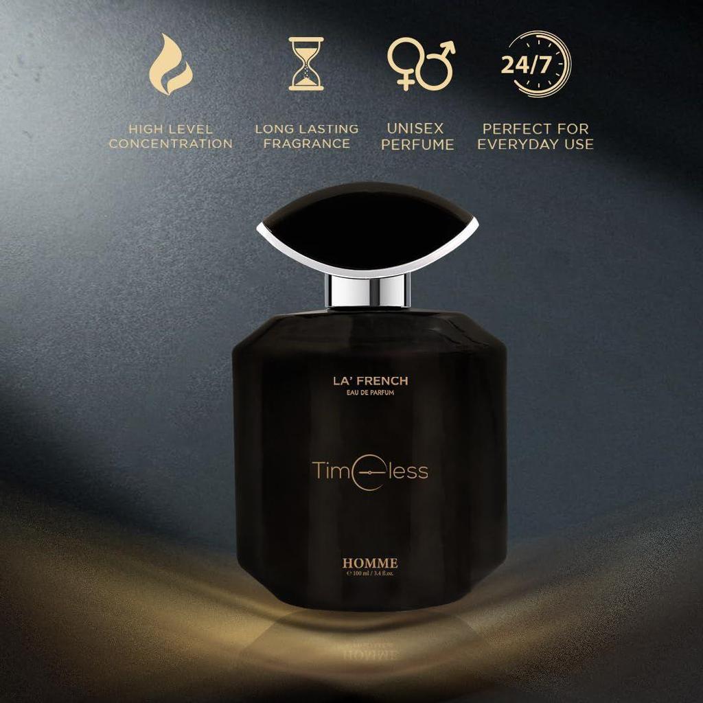 La French Timeless Parfym för Män 100ml | Eau de Parfum | Långvarig Maskulin Doft, Perfekt för Speciella Tillfällen