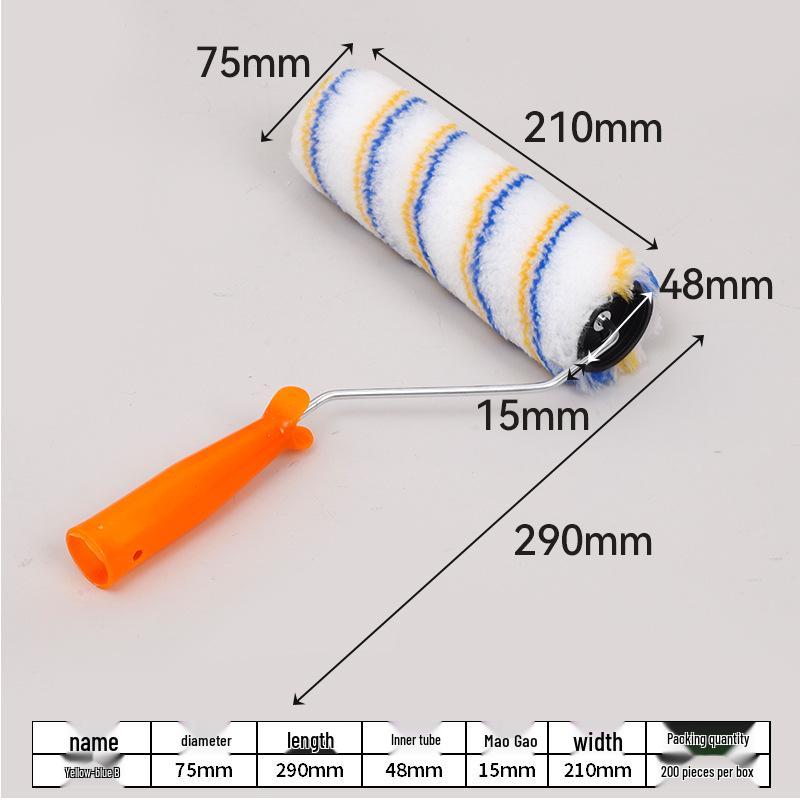 Multi-Size Latex Paint Roller Brush with Little Finger Handle, 4-inch & 9-inch