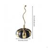 Copper Pumpkin Decor Curved Segmented Statue Lustrous Finish Autumn Harvest Pumpkins for