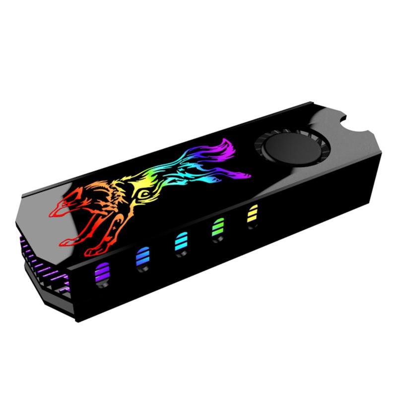 

M2 SSD Heatsink Cooler Vest 5V ARGB M.2 2280 Solid State Disk Hard Drive Radiator Cooling Fan Thermal Pad NONE