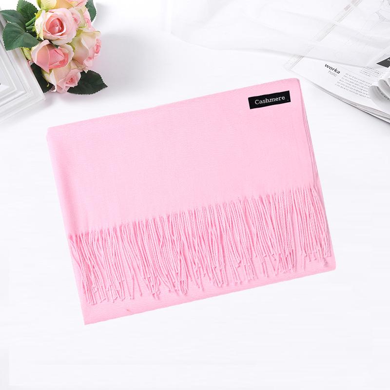 Women's Red Winter Scarf: High-End Imitation Cashmere Shawl, Versatile Warm Neck Wrap, Ideal Gift