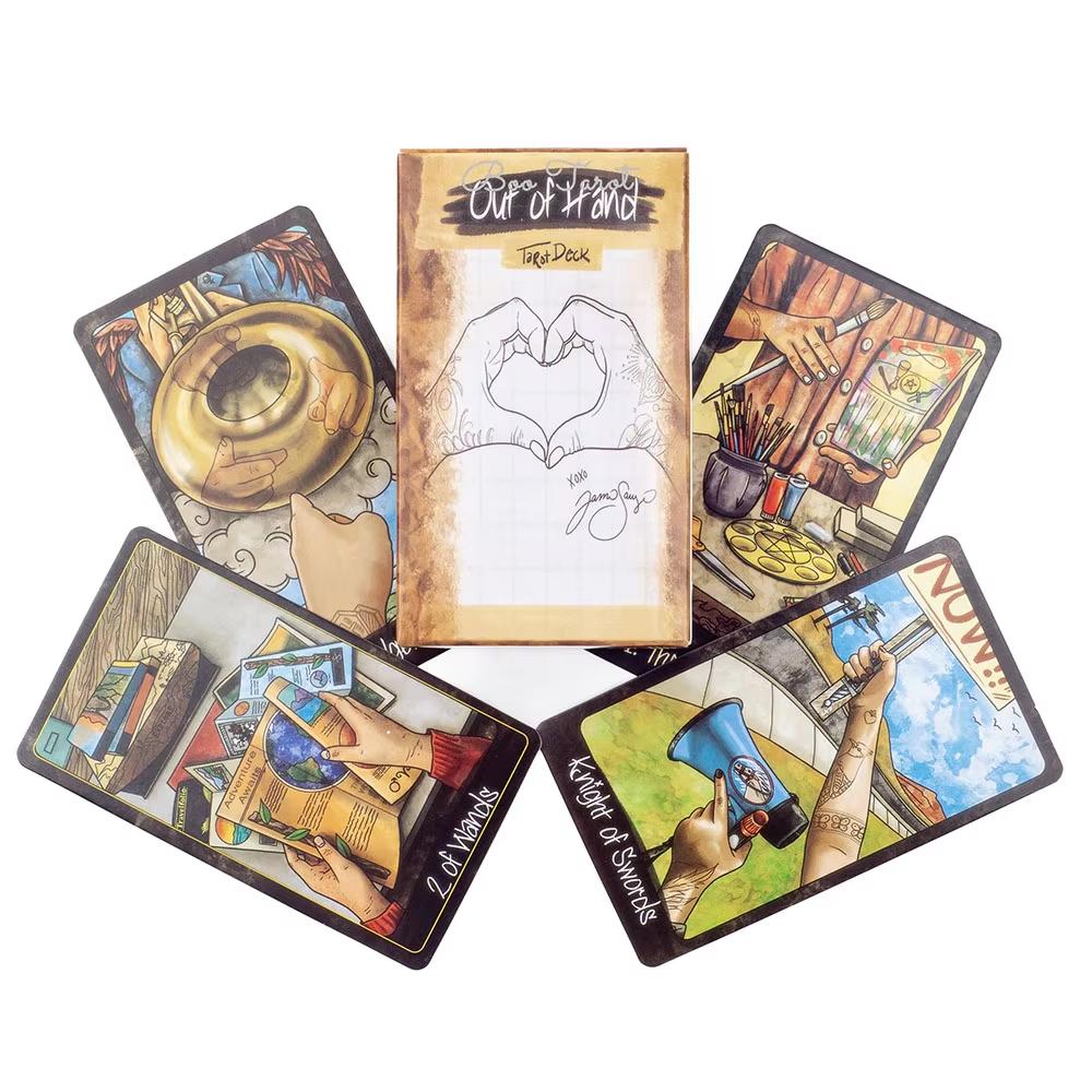 Out of Hand Tarot Deck 78pcs Card Deck Travel Version Pocket Size Designed for All Levels of Enthusiasts