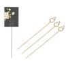 40 PCS Floral Card Holder Picks Gold Cone Shaped Gift Card Bouquet Holders for Photos Memo 150MM