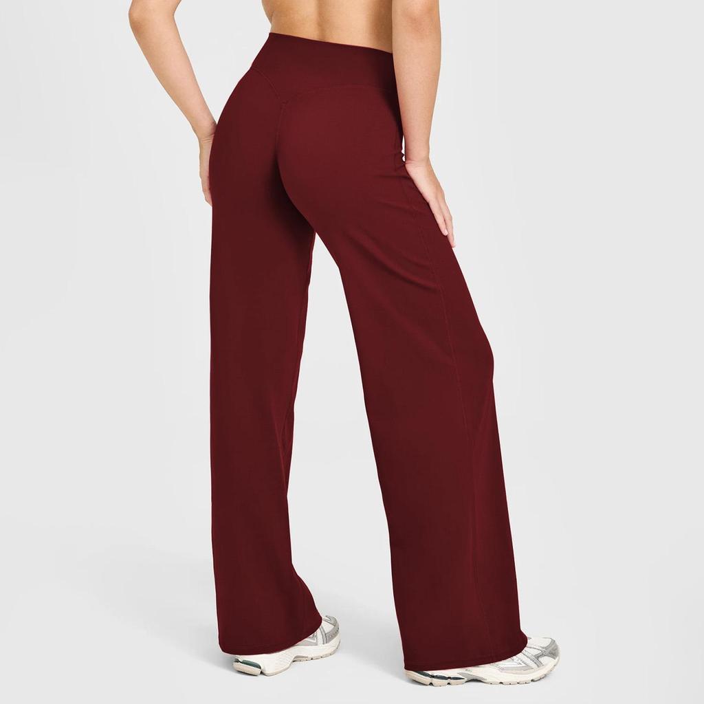DFYNE Women's Seamless High-Waist Straight Leg Yoga Pants - Nude Feel, Butt-Lifting, Slimming, Loose Fit, Sports & Outdoor.