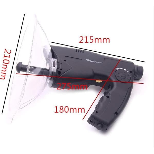 

WlP Parabolic Microphone Monocular, Monocular X8 Times Long Distance Hearing Device, Nature Observing Record Listening Observing Device Up to 300 FT