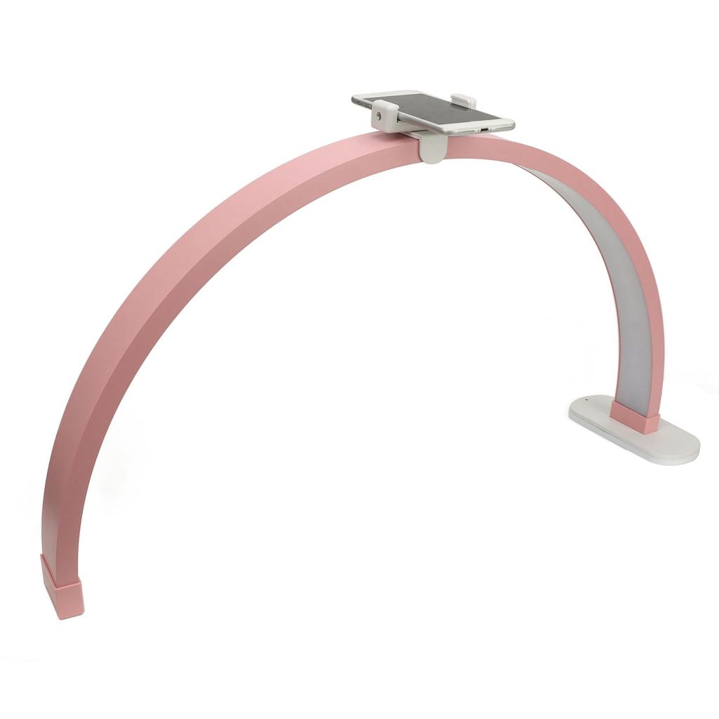 29.5in Half Moon Lamp 40W Eyelash Light with Phone Clamp Adjustable 2000lm 3200 To 5600K LED Beauty
