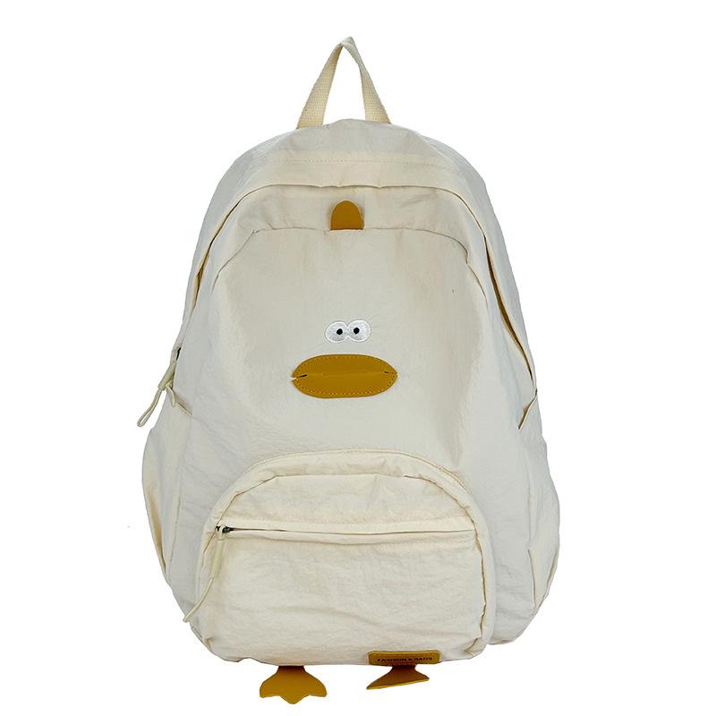 Korean Casual Student Schoolbag Large Capacity Cartoon Cute Little Duck Backpack Men and Women Backpack Large Capacity