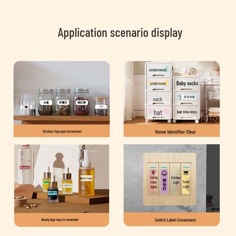 Yin Xiaoqian P12 Mini Bluetooth Impressora Térmica de Etiquetas - Portátil, Fofa, Impressora de Mão para Uso Doméstico