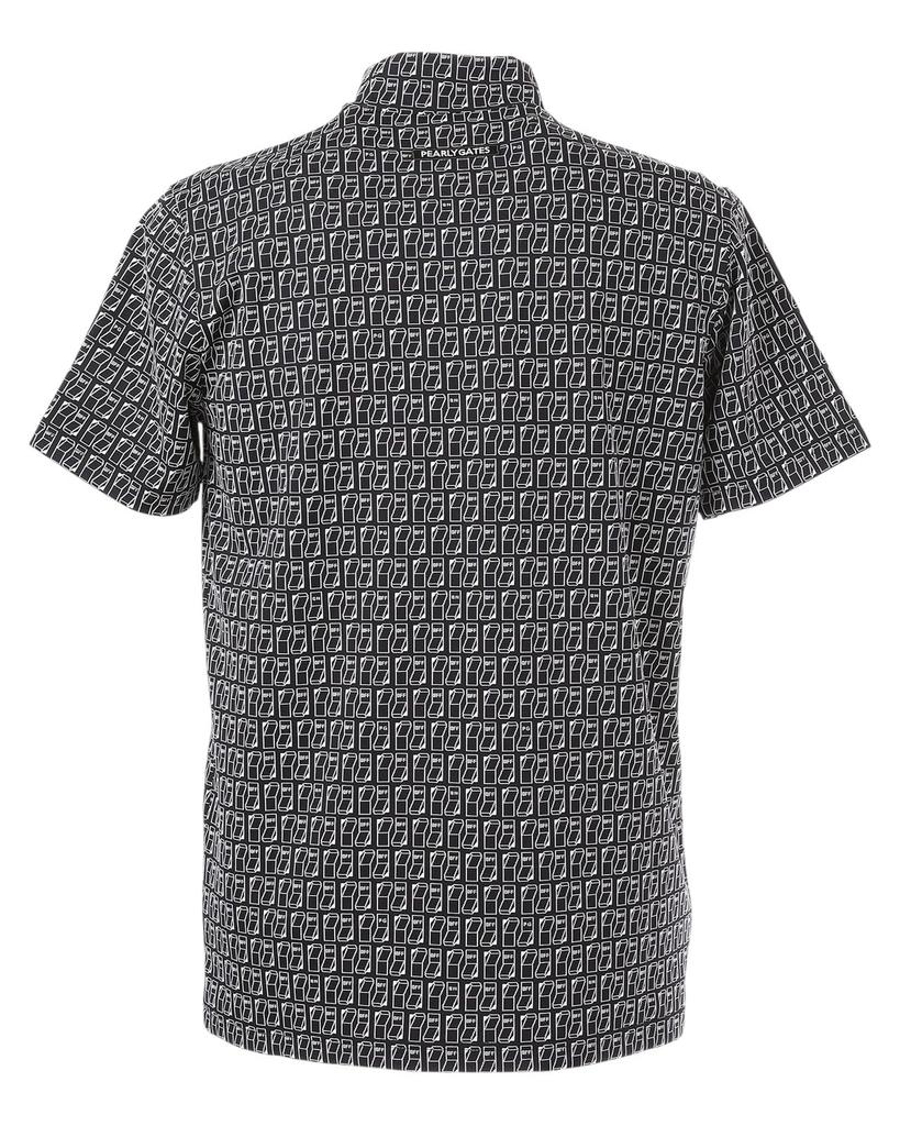 PEARLY GATES Short Sleeve High Neck Shirt Quick UV Switch Golf Navy Base Size 5 Men's (Moisture Wicking, Drying, Protection, Pattern) / / 053-5167401