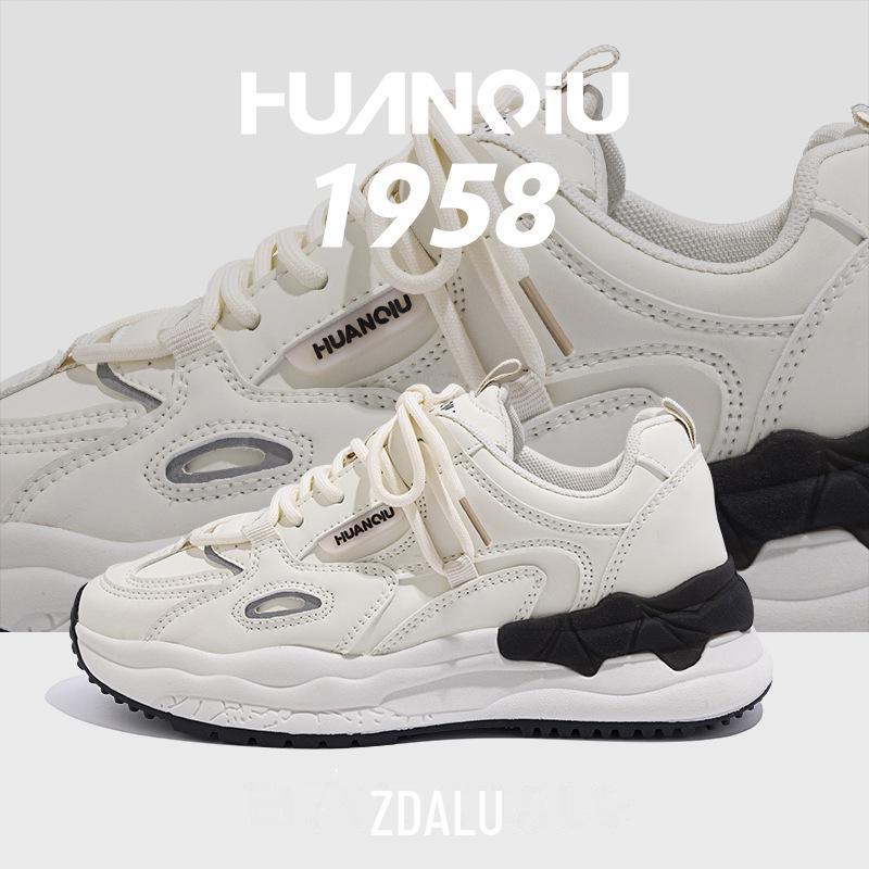 Global ZHQ-XA032-2 Damen Winter Dicksohlige Samt Dad Schuhe - Lässige Warme Baumwolle Sport Sneakers