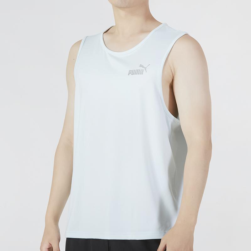 Puma Sleeveless Tank With Uv Protection And Logo Men Tops Light-Blue 671929-20