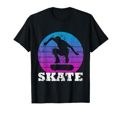Vintage Retro Skate Skateboard Skater Stunt Jungen Kinder T-Shirt
