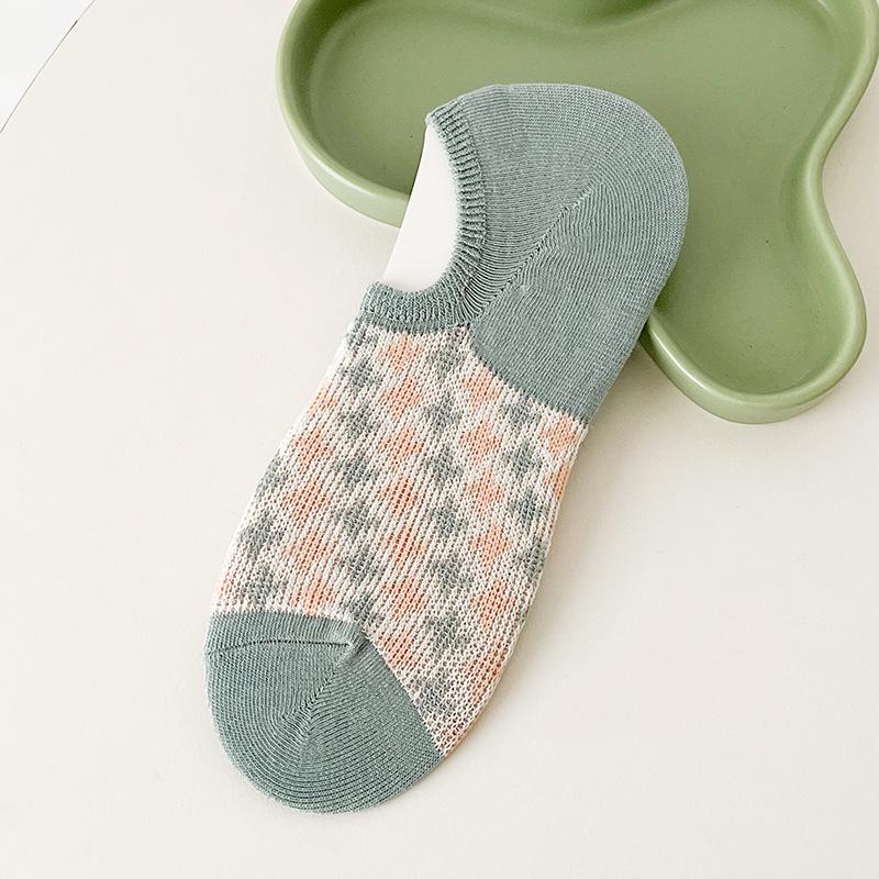 

Женские весенне-летние тонкие хлопковые носки-невидимки короткой посадки, не сползающие 1 pair