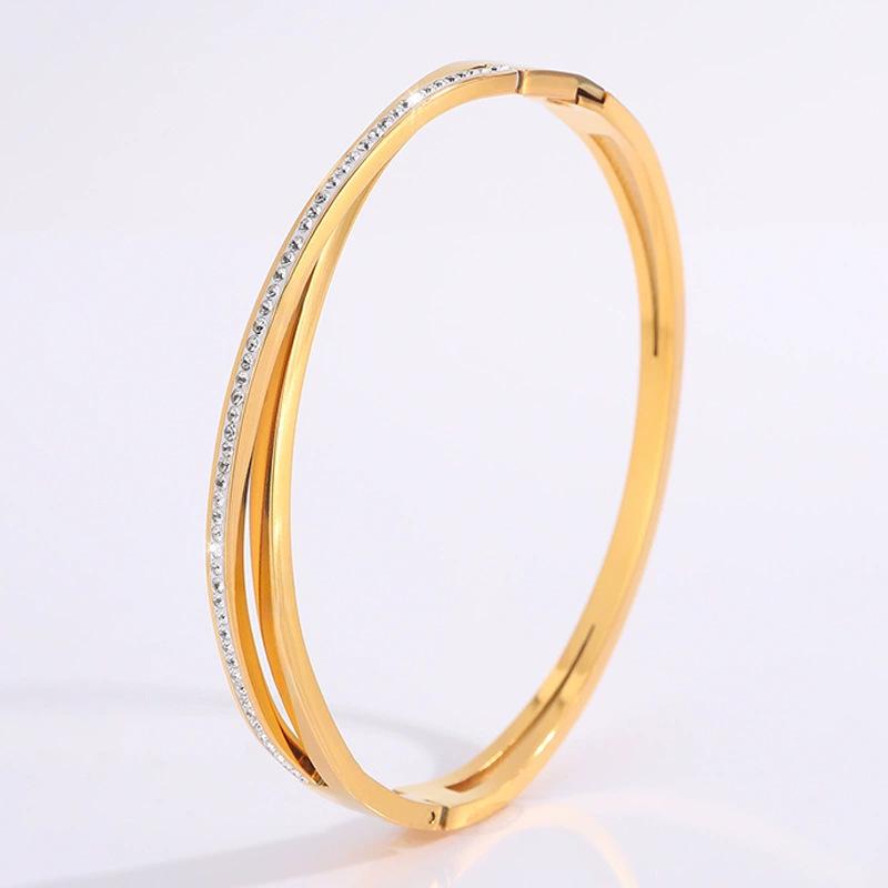 Starry Sky Women's Titanium Steel Bracelet - Non-Fading, Versatile, Full Diamond Stainless Steel, High-End Silver Fashion Accessory
