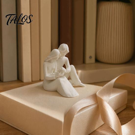 Father Mother Son Figurine 3D Printed Family of 3 Sculpture, Modern Desktop Decoration Figurine, Parent Child Decorative Statue for Home Office Shelf