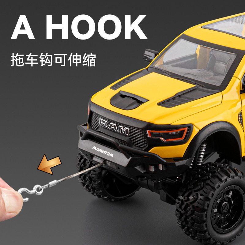 1:24 Dodge Hennessey Mammoth 1000 6x6 Tuned Overlanding Adventure Vehicle Sound And Light Collectibles Ornaments Birthday Gifts