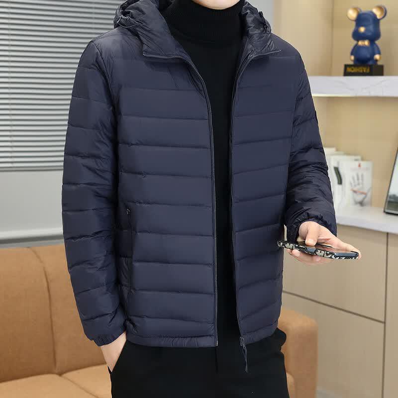 Men s Lightweight Hooded Down Jacket L