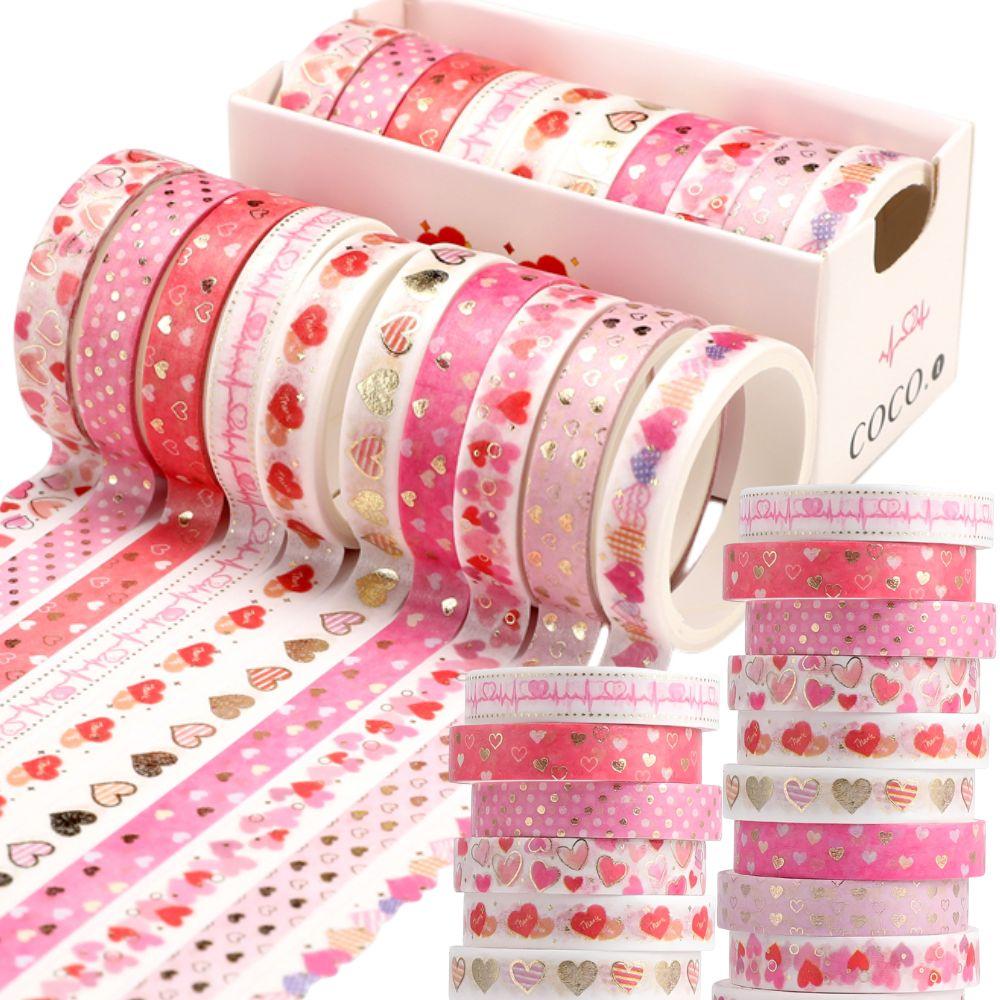 8 Stück LOVE Papierklebeband Bunt DIY Tagebuch Album Journal Festival Geschenk Für Sie/Ihn Verpackungsdekoration Schulbürobedarf YMY