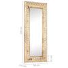 Hand Carved Mirror 110x50x2.6 cm Solid Mango Wood
