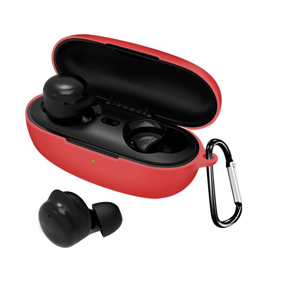 Earbuds Case for QCY T17 Wireless Bluetooth-Compatible Protective Cover with Buckle Earphone Silicone Protector Shell Accessory