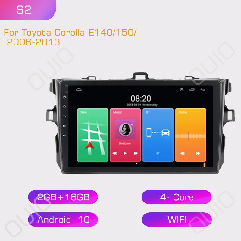 

2din автомобильный радиоприемник мультимедийный проигрыватель Carplay Auto GPS навигация DSP BT без DVD для Toyota Corolla E140/150 2007 2008 2009 2010 -2013