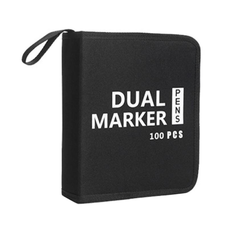 Drawing Pencil Case Large Capacity Pencil Case 60/72/100/120 Slots Coloring Pencil Holder Case Art Marker Carrying Case