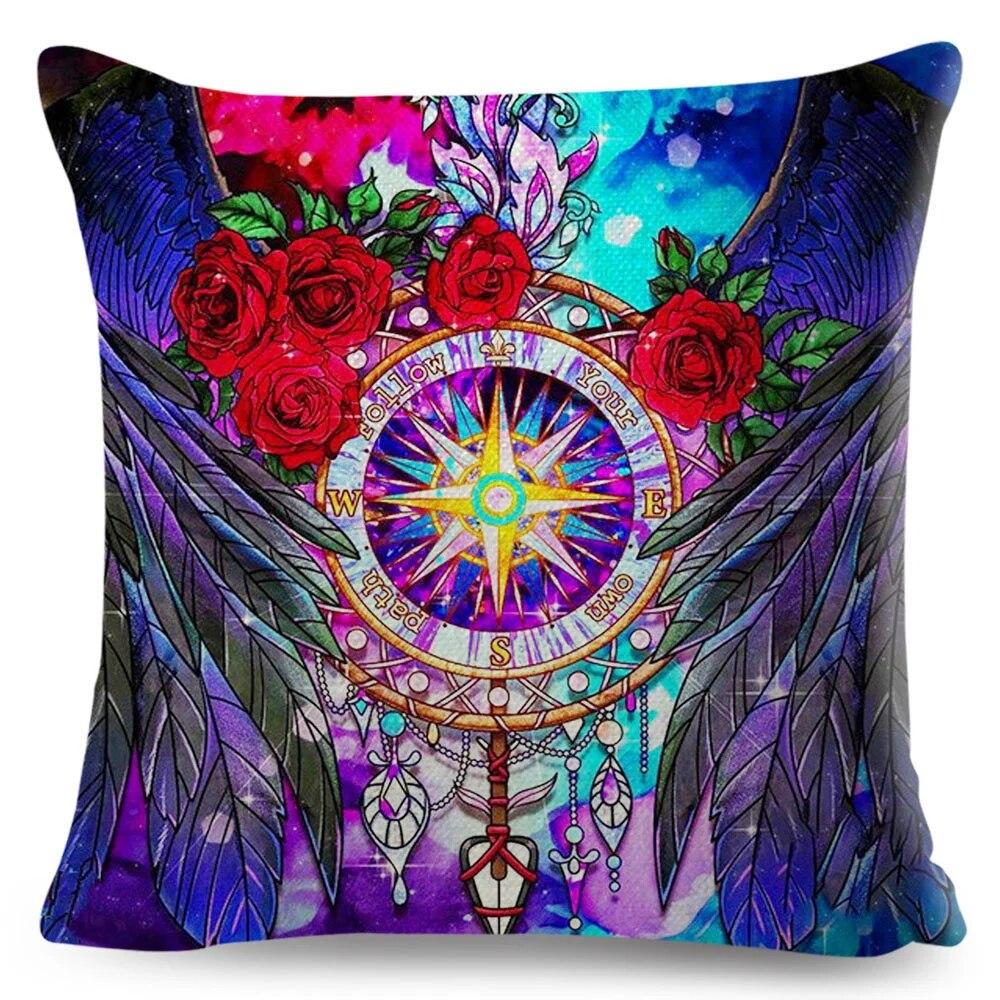 Fantasy Dream Catcher Series Decorative Pillowcase Bohemian watercolor cushion cover Sofa office seat   Home decor