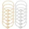 2pcs/lot Gold Color Stainless Steel Round OT Clasps Chain Bracelets For DIY Men Women Fashion Bracelets Jewelry Gift Accessories
