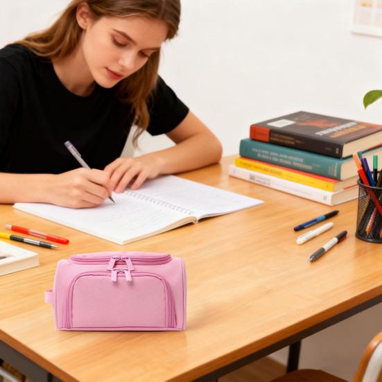 Roztomý pouzdro na tužky s velkou kapacitou, organizér na psací potřeby, multifunkční taška na zip pro školní potřeby, domov, kancelář, ubytovnu