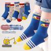 Children's Spring & Autumn Cotton Mesh Socks - Trendy Cartoon Mid-Tube Design for Boys, Infants, & Young Kids