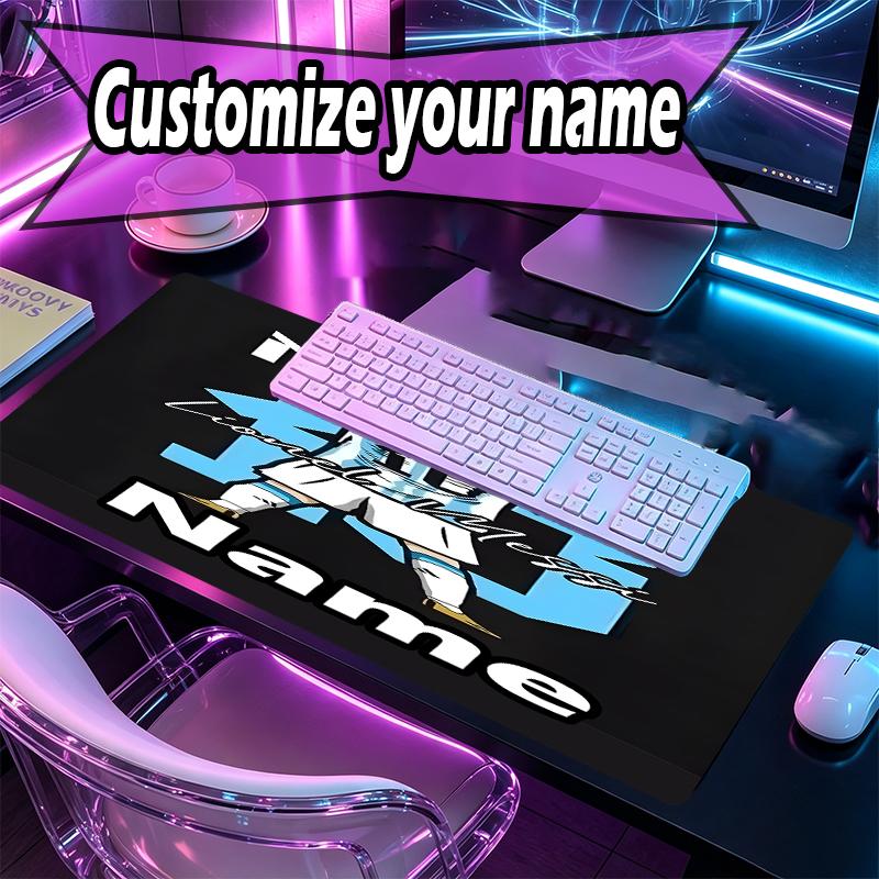 Custom Name Personalized football star Pattern Mousepad, Laptop PC Desk Mat, Decorative Desk Mat for Home Keyboard Pad Gift