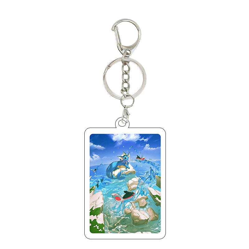 Ptcg Pocket 5cm Anime Fashion Squirtle Bulbasaur Psyduck Cartoon Diy Acrylic Action Keychain Backpack Pendant Accessories Charm