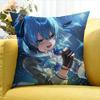 Hololive VTuber Kawaii Hoshimachi Suisei World Various Sizes Square Pillow Case For Car Home Bedchamber Decor