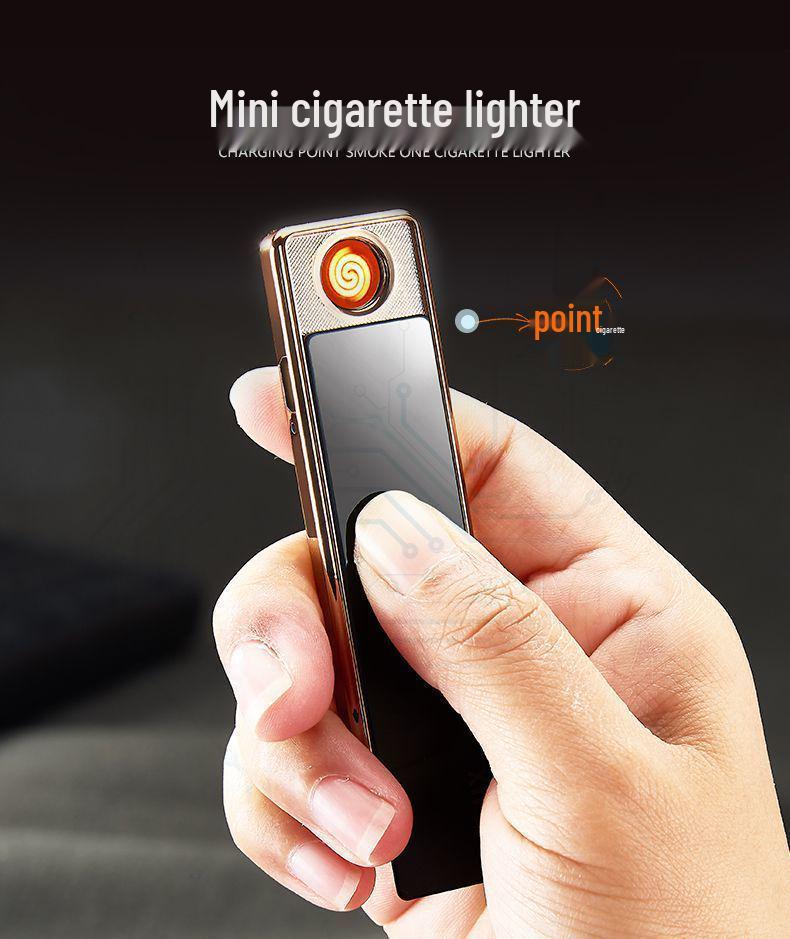 Rechargeable Ultra-Thin USB Lighter: Stylish, Silent, Mini, Portable, Men's Choice