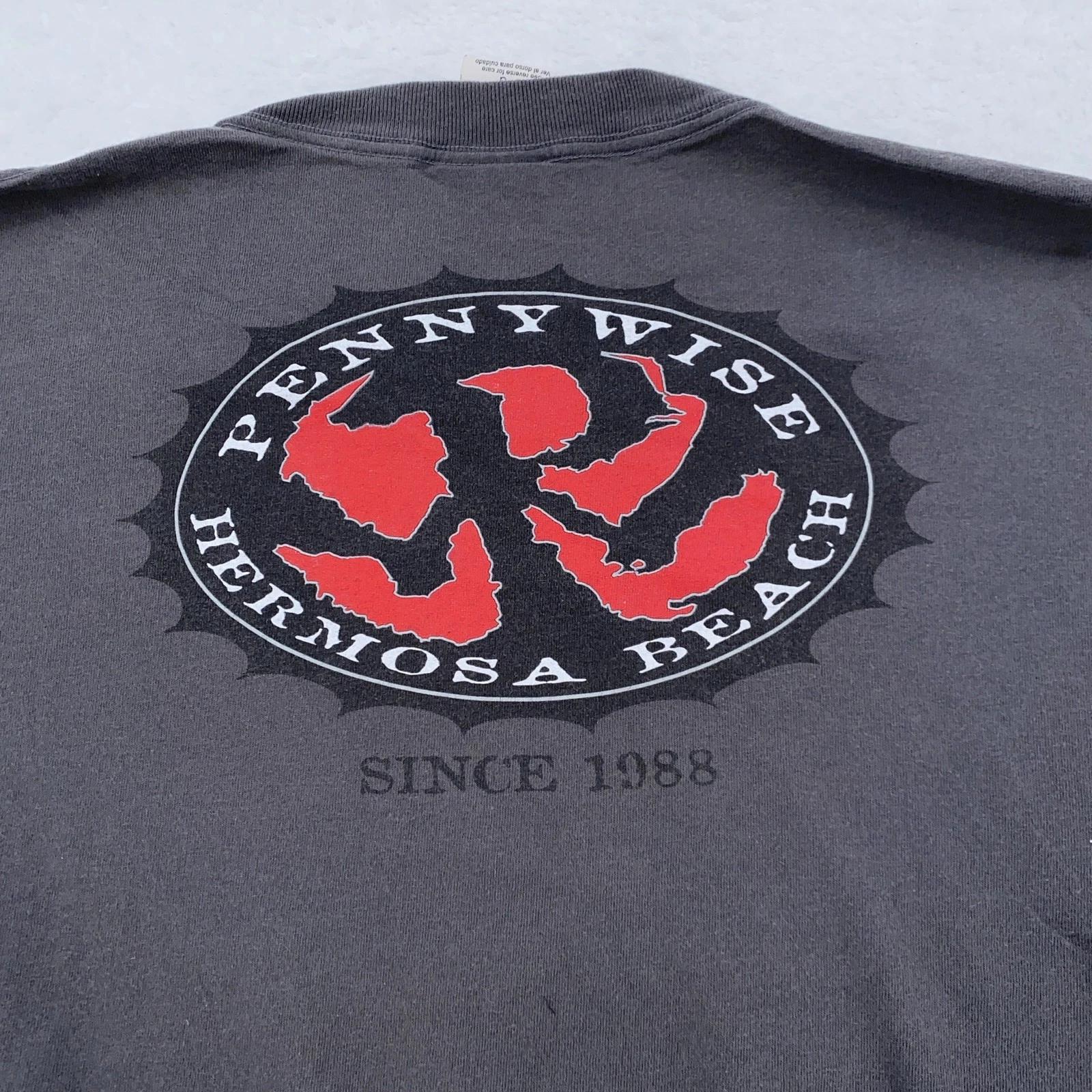 Vintage Pennywise Concert Shirt Mens Large Hermosa Beach Band Punk Tour 90s L