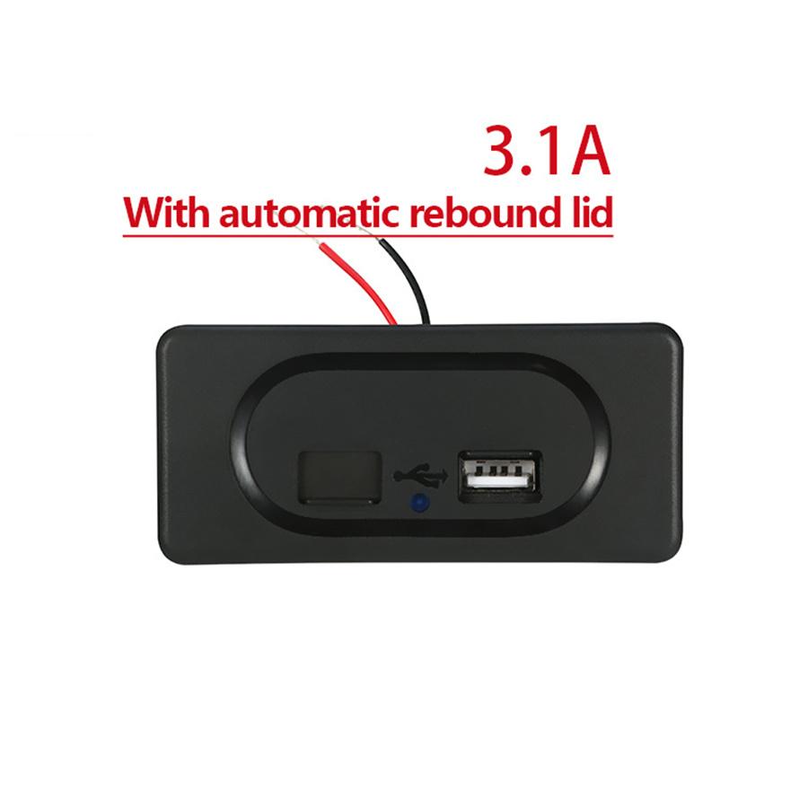

Modified dual usb car charger 3.1A short-term cable with cover