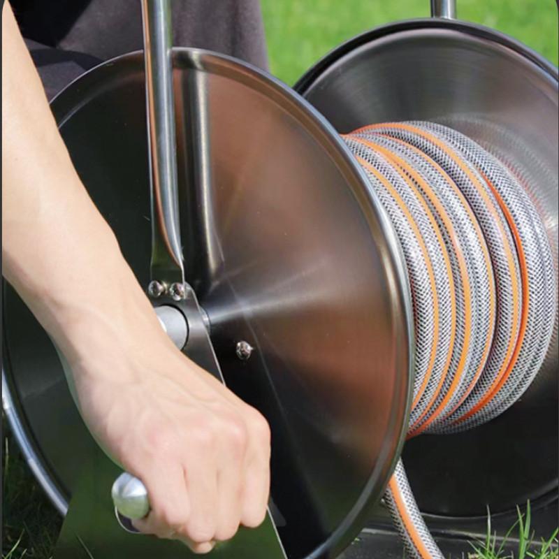 Household Car Washer Water Pipe Storage Rack Wall Mounted Water Pipe Frame Portable Water Pipe Reel Holder