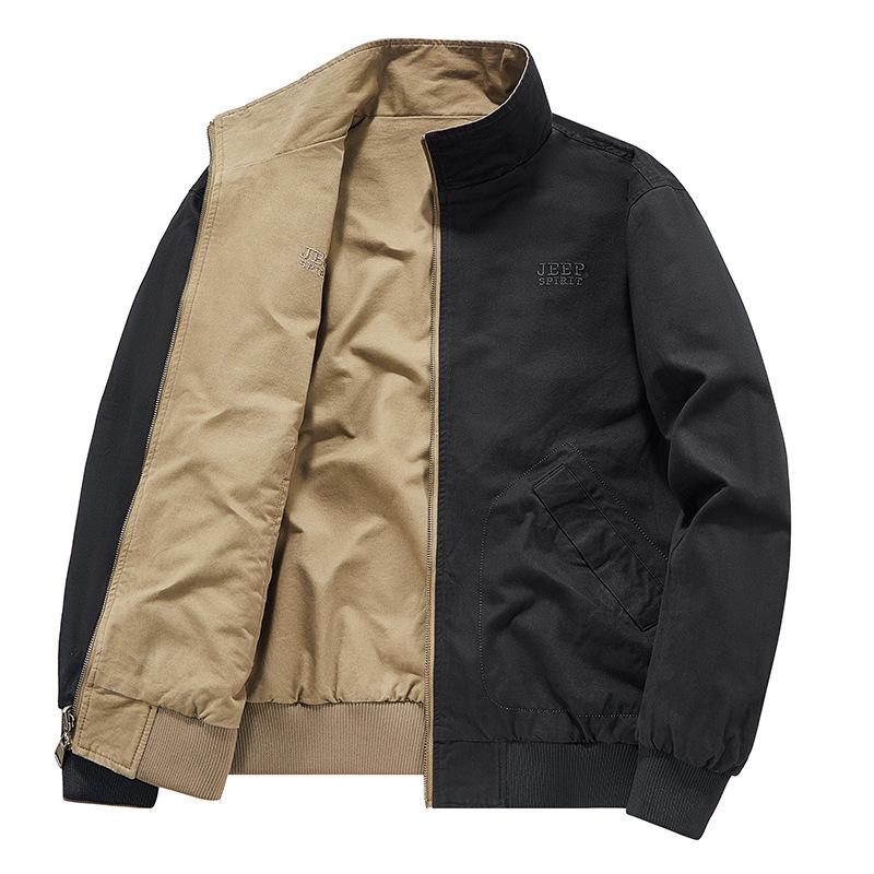 Reversible Men's Bomber Jacket - Spring/Autumn Fashion Casual Flight Suit