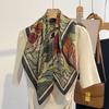 Square Neck Scarf for Women Neckerchief Wraps Autumn Spring Keep Warm Hijab Soft Cotton Feel Foulard Bandana Female Headscarf