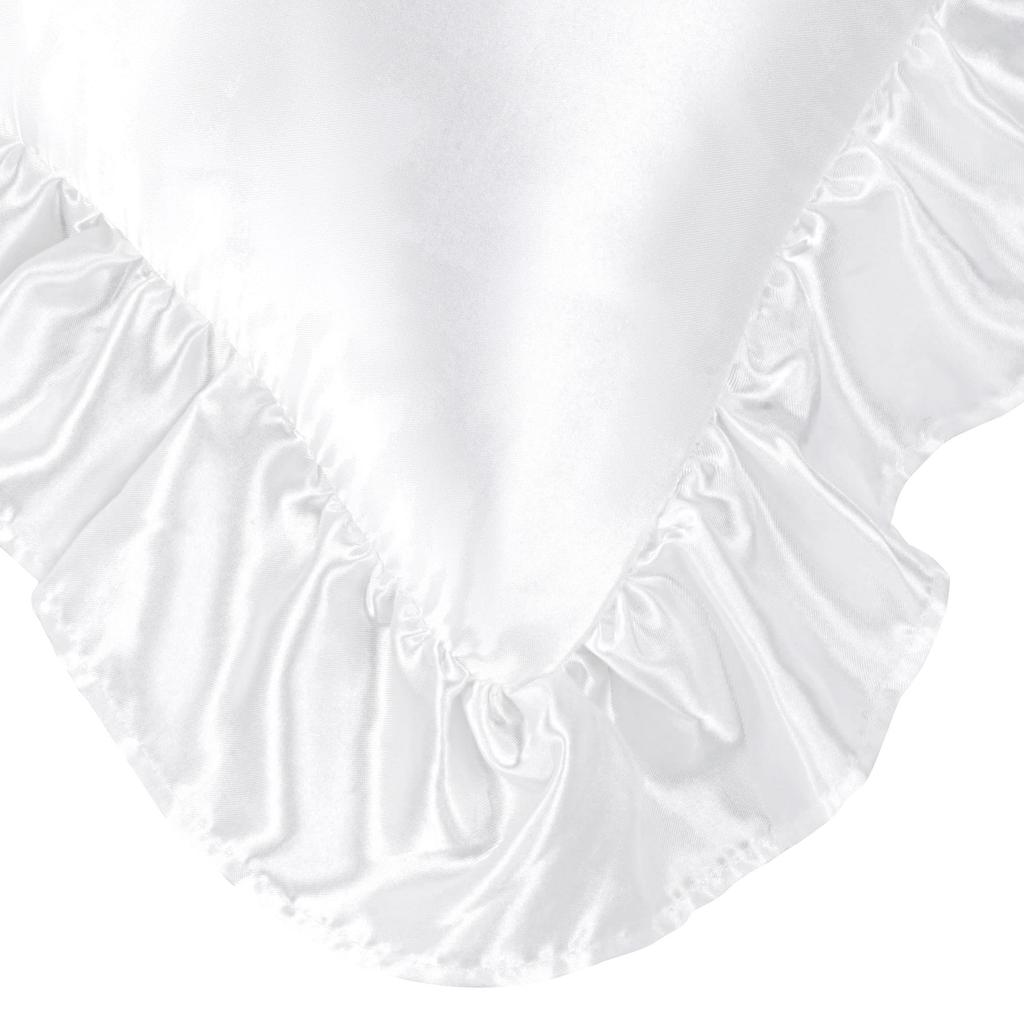 PiccoCasa Pillowcase Satin Ruffle Cool Rayon Envelope Style Cool To the Touch Pillowcase Set of 2 Silky Soft Pillowcase Plain Odor Resistant Beautiful